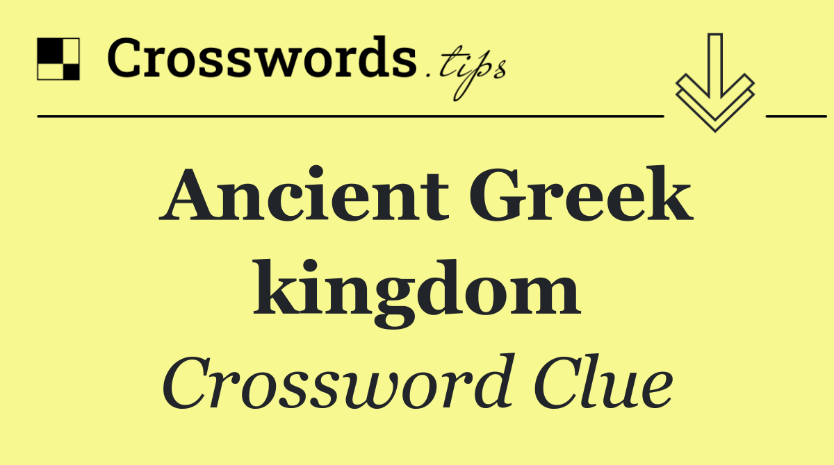 Ancient Greek kingdom