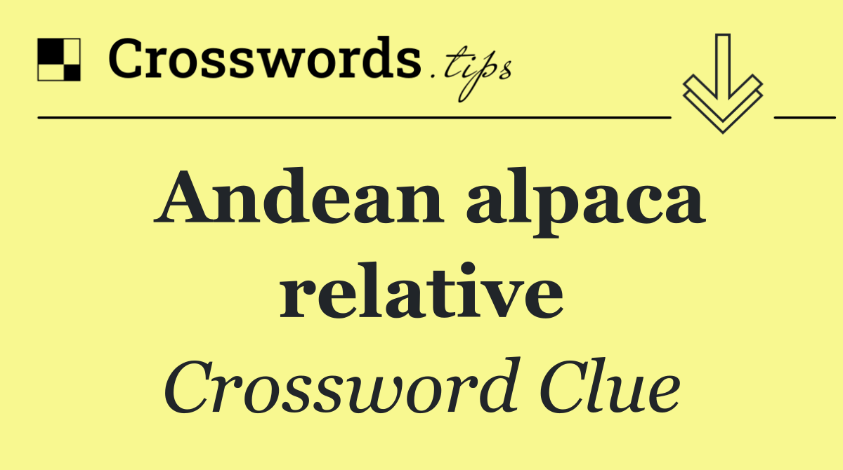 Andean alpaca relative