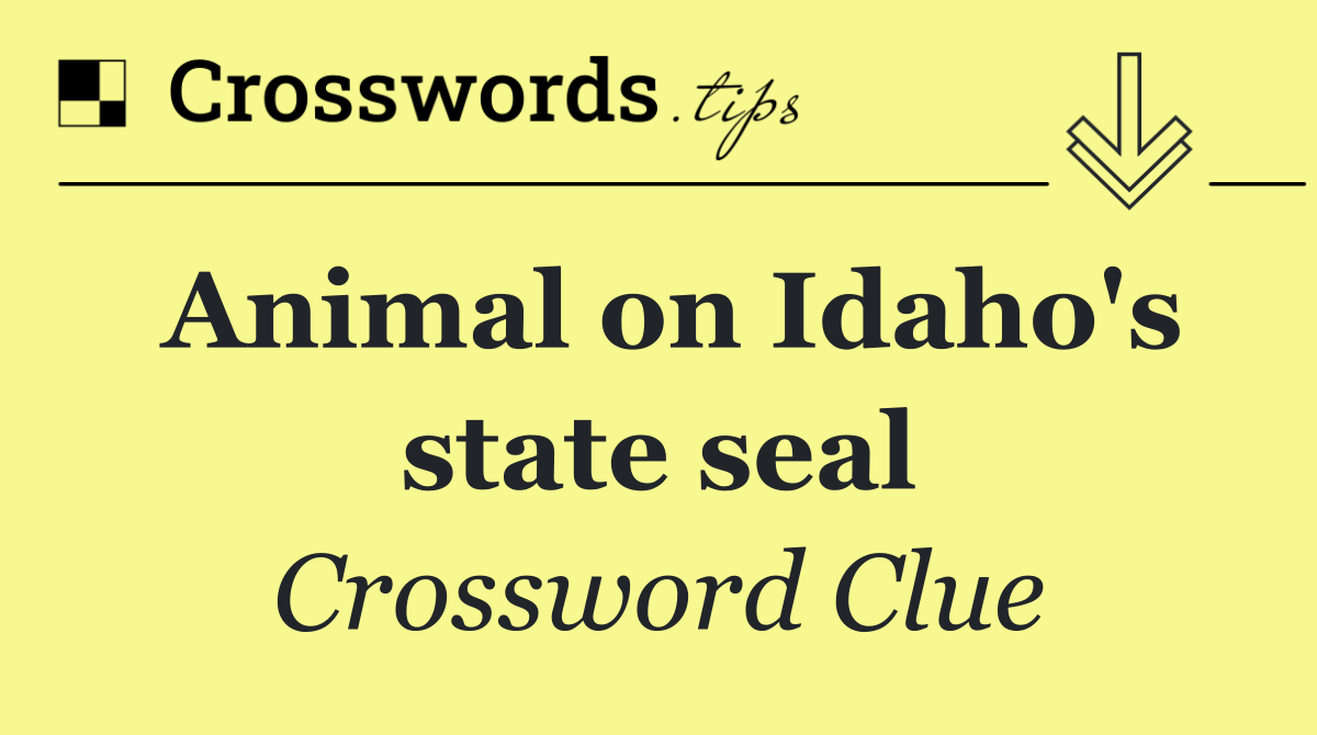 Animal on Idaho's state seal