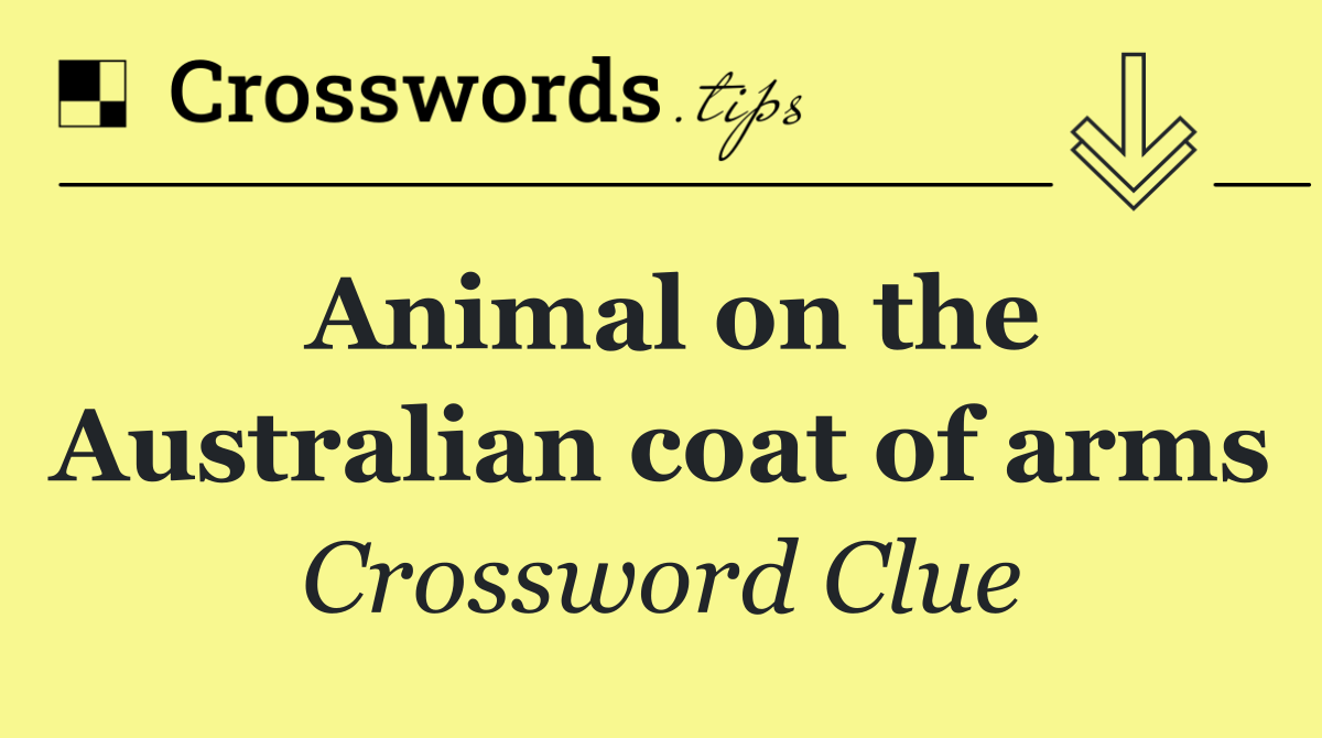 Animal on the Australian coat of arms
