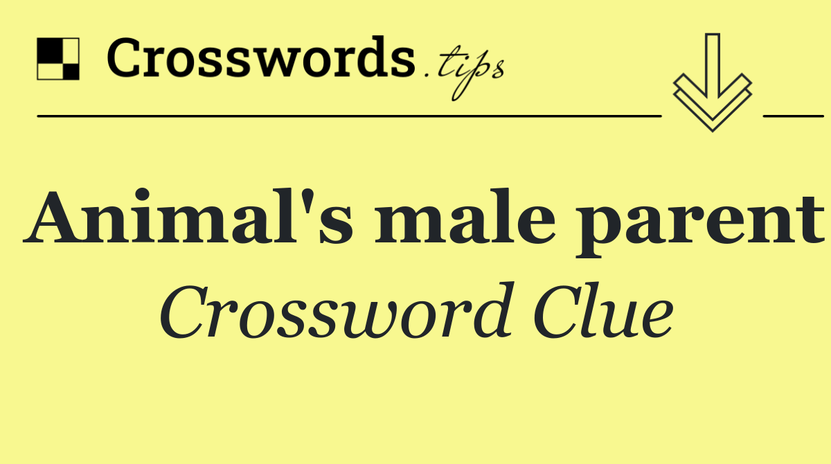 Animal's male parent