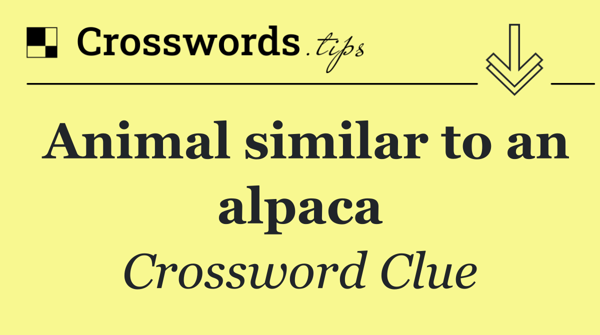 Animal similar to an alpaca