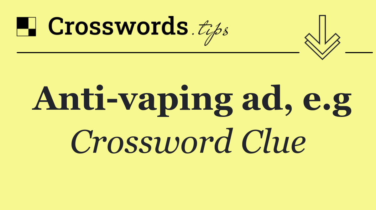 Anti vaping ad, e.g