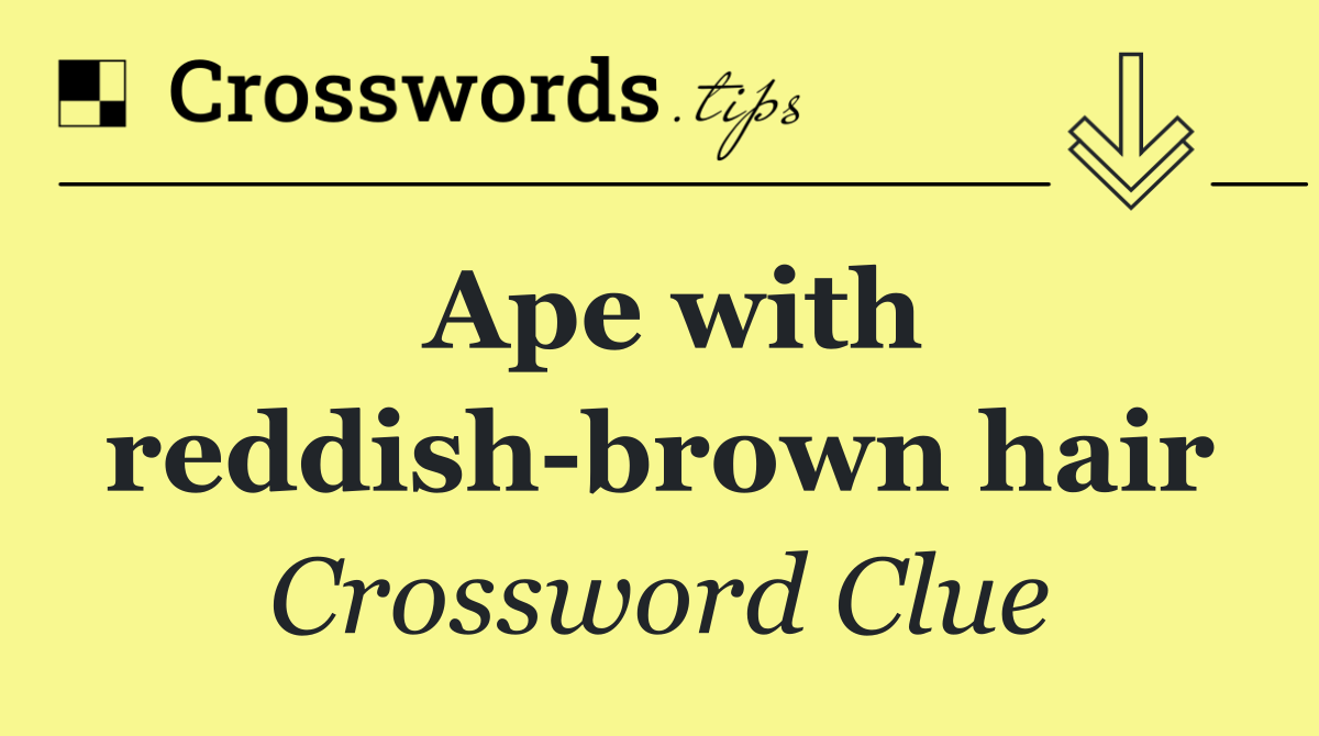 Ape with reddish brown hair