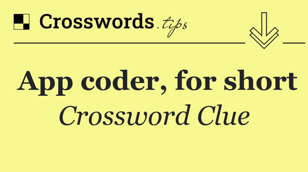 App coder, for short