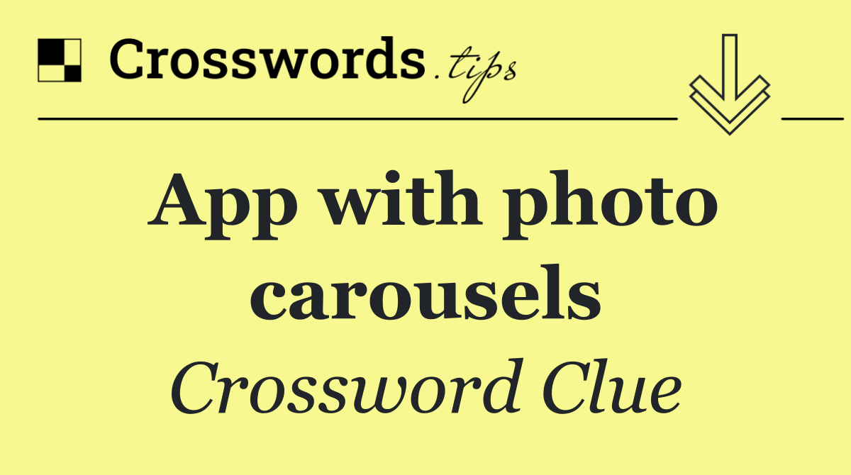 App with photo carousels