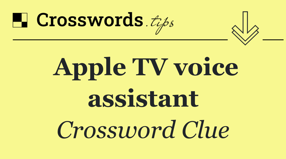 Apple TV voice assistant