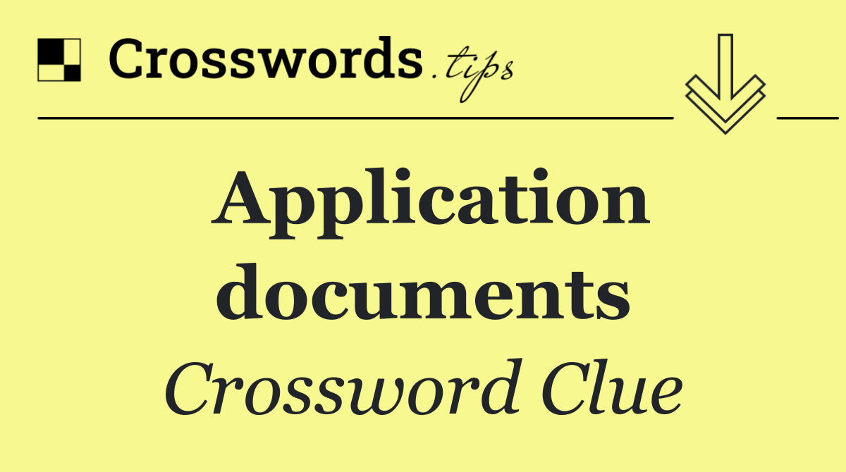 Application documents