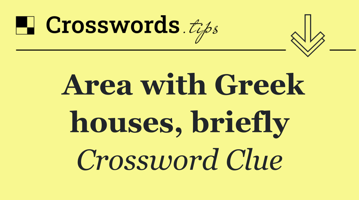 Area with Greek houses, briefly