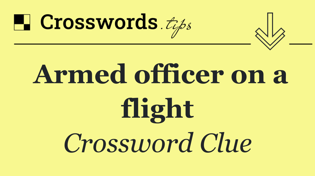 Armed officer on a flight