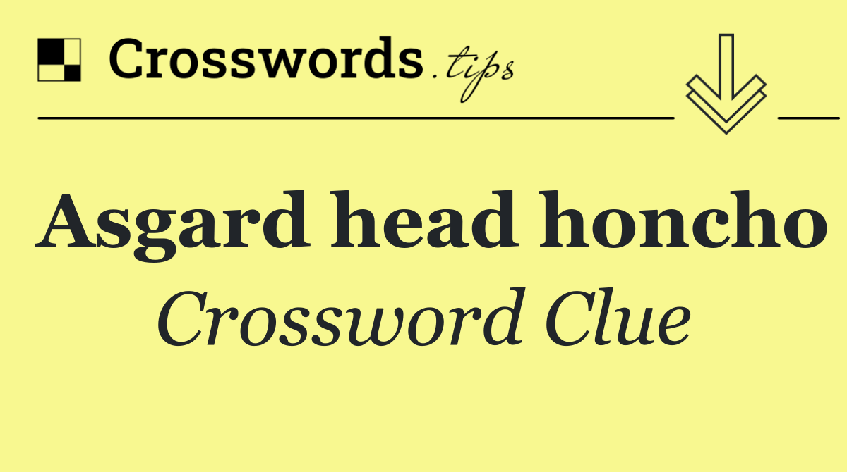 Asgard head honcho