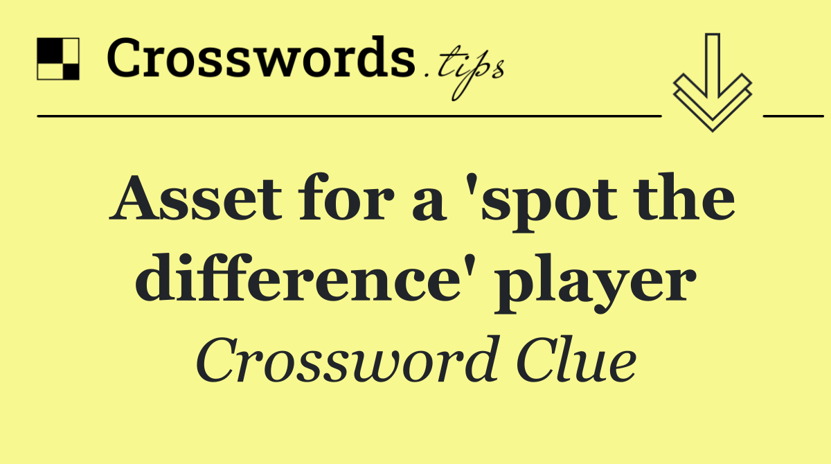 Asset for a 'spot the difference' player