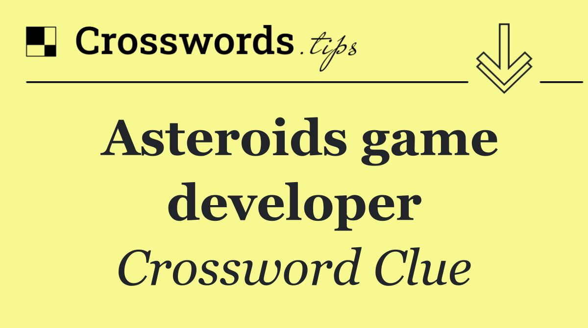 Asteroids game developer
