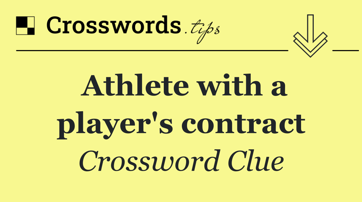 Athlete with a player's contract
