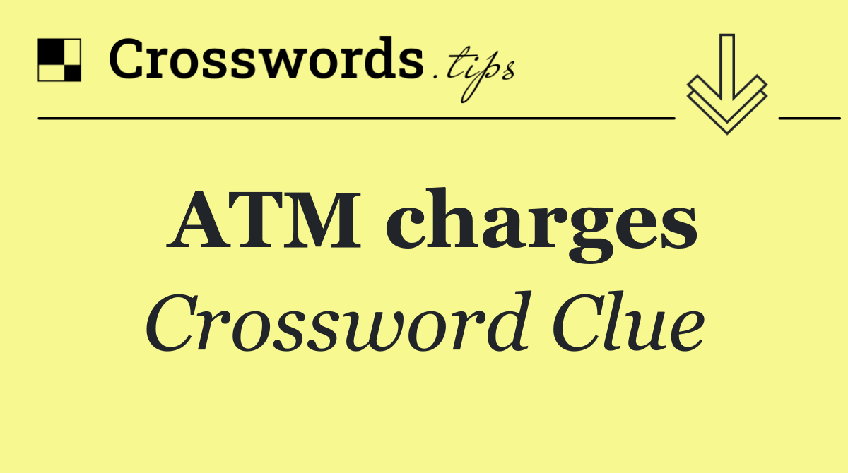 ATM charges