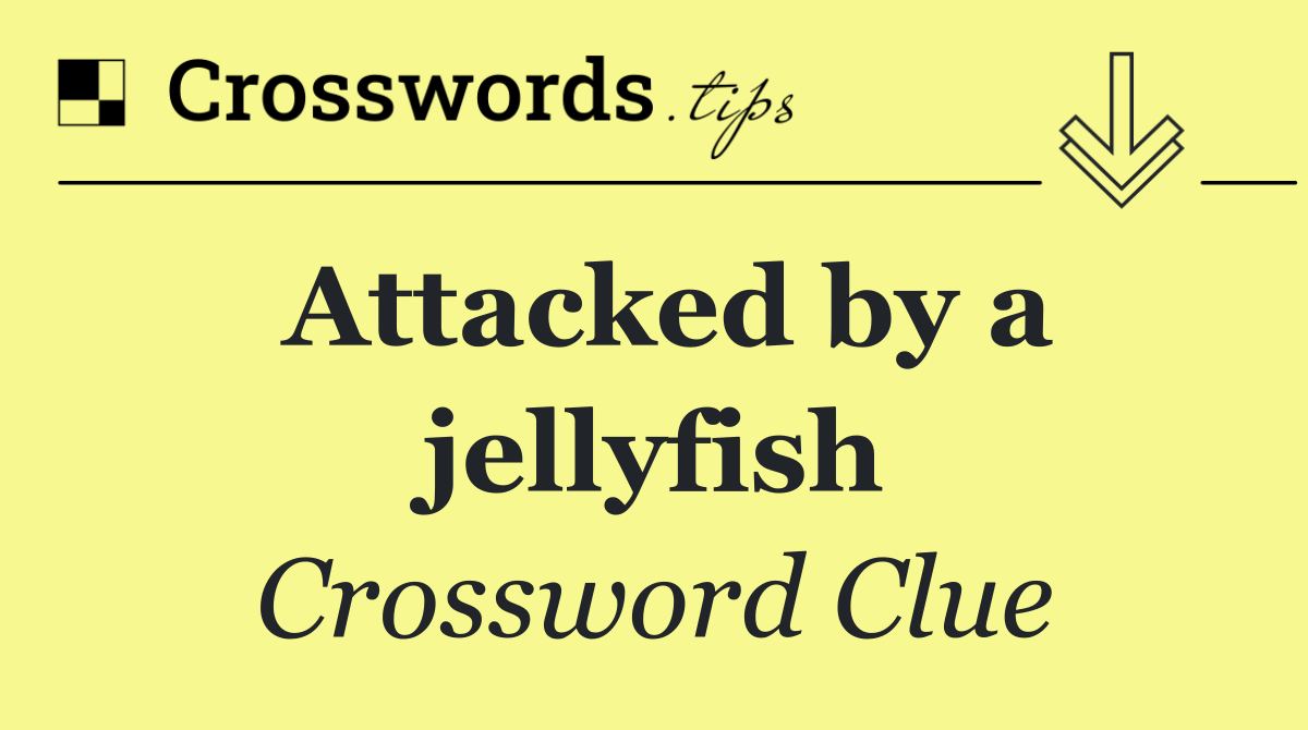 Attacked by a jellyfish