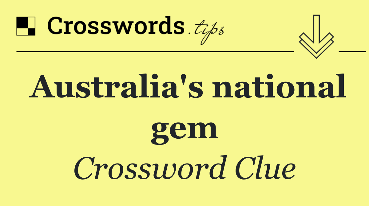 Australia's national gem