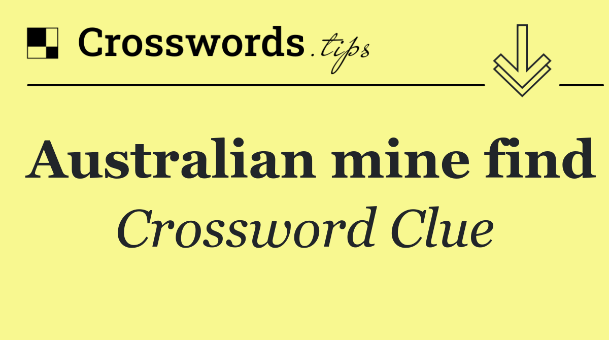 Australian mine find