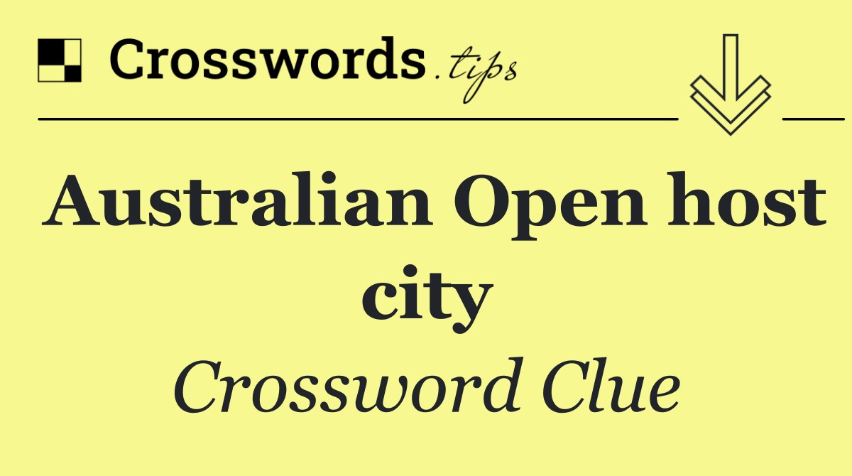 Australian Open host city