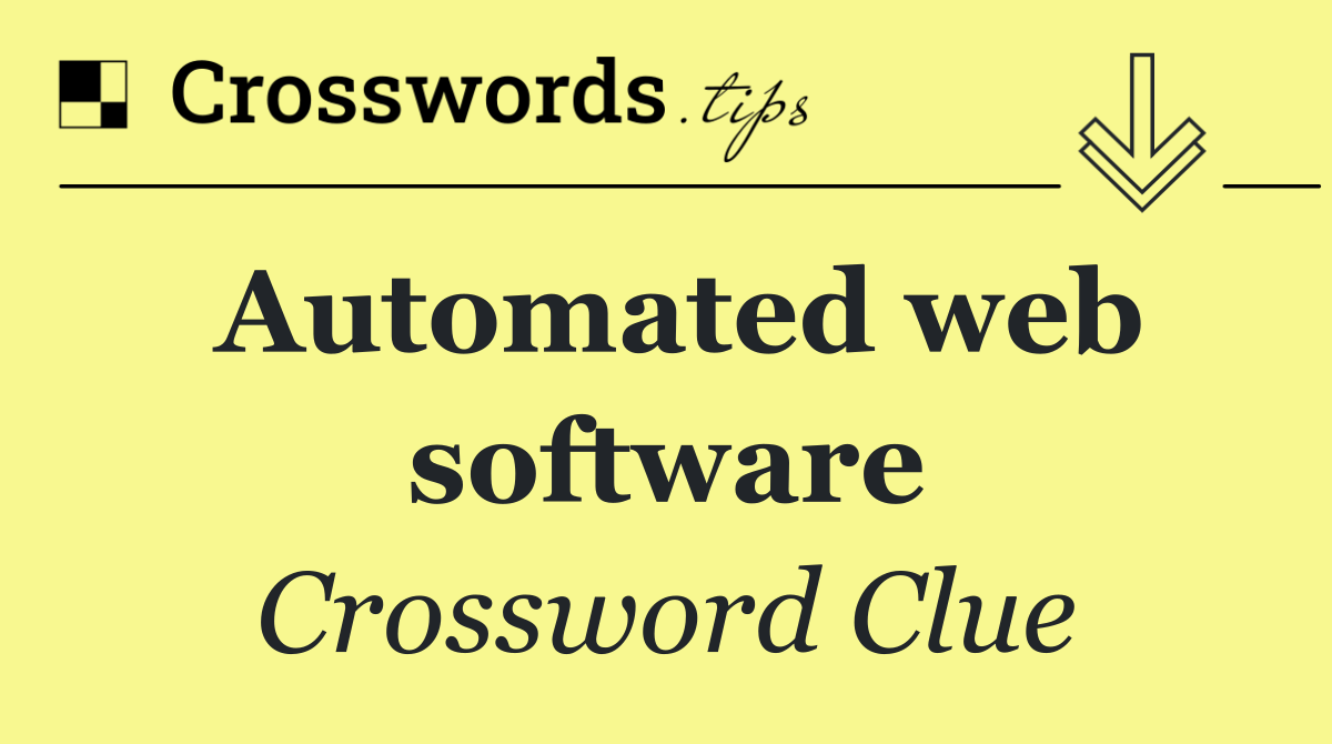 Automated web software