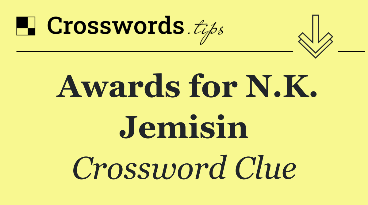 Awards for N.K. Jemisin