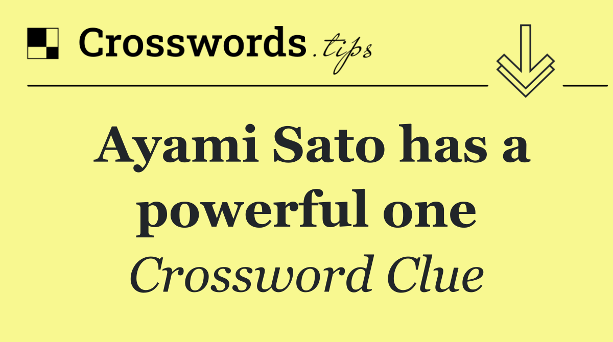 Ayami Sato has a powerful one