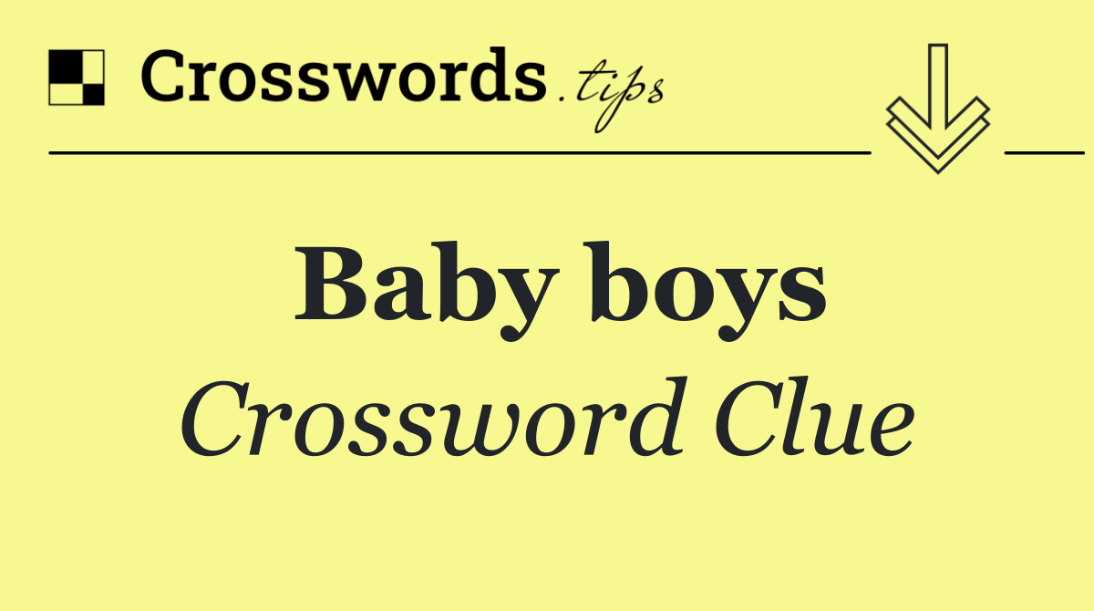 Baby boys