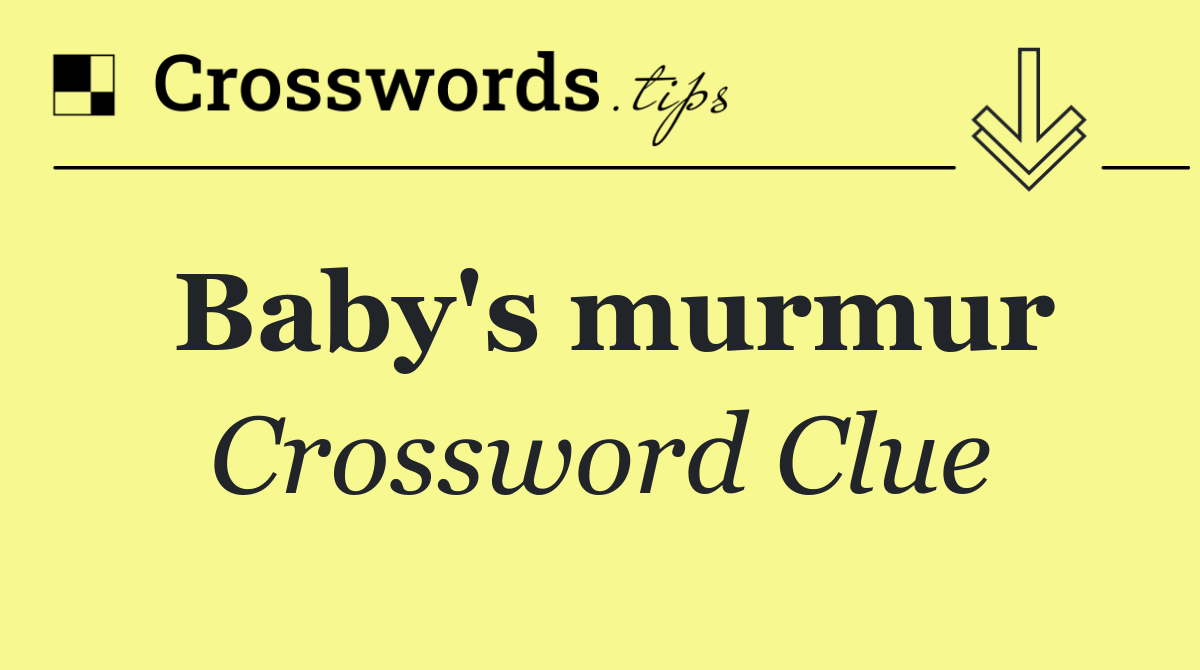 Baby's murmur