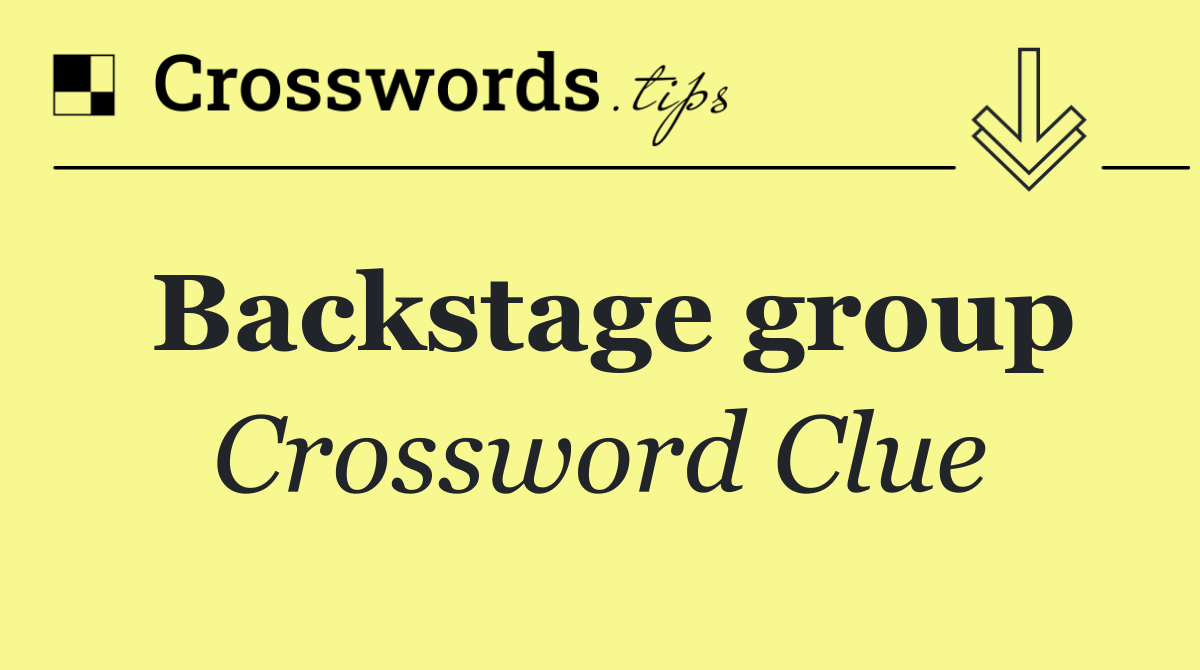 Backstage group