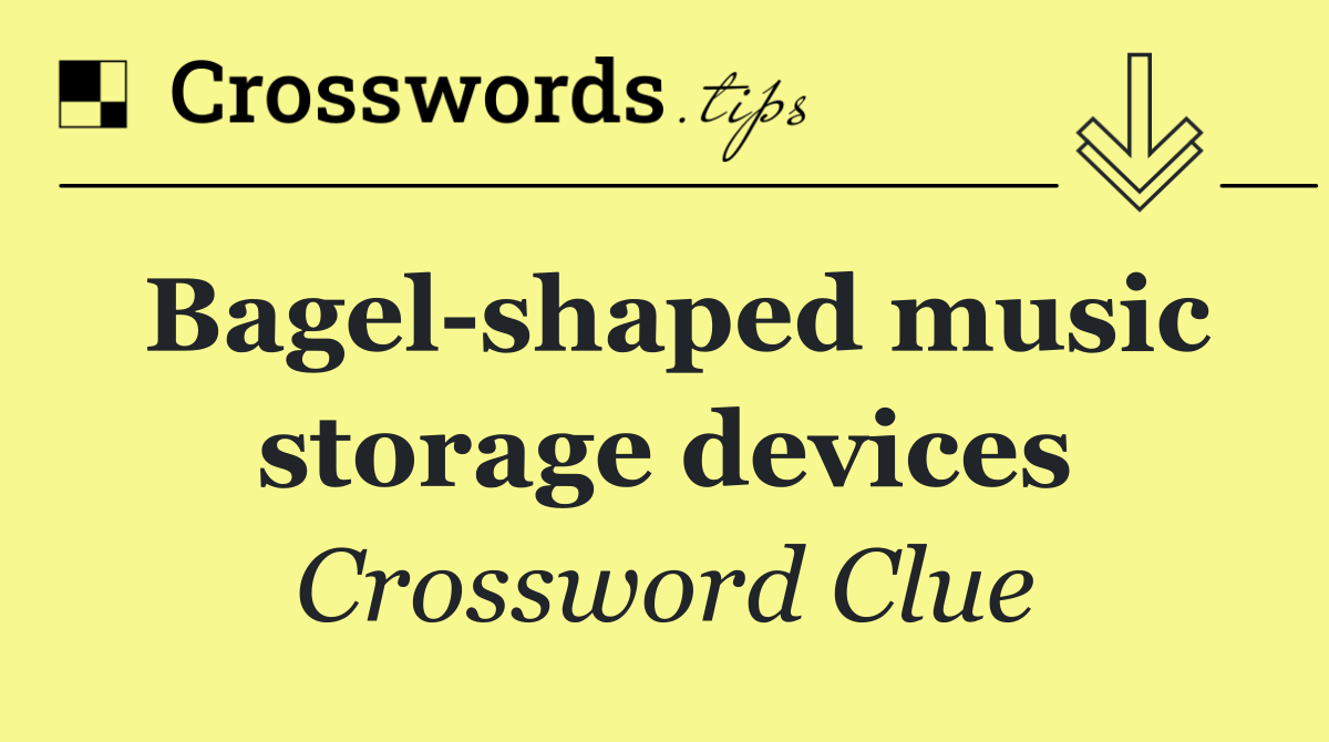 Bagel shaped music storage devices