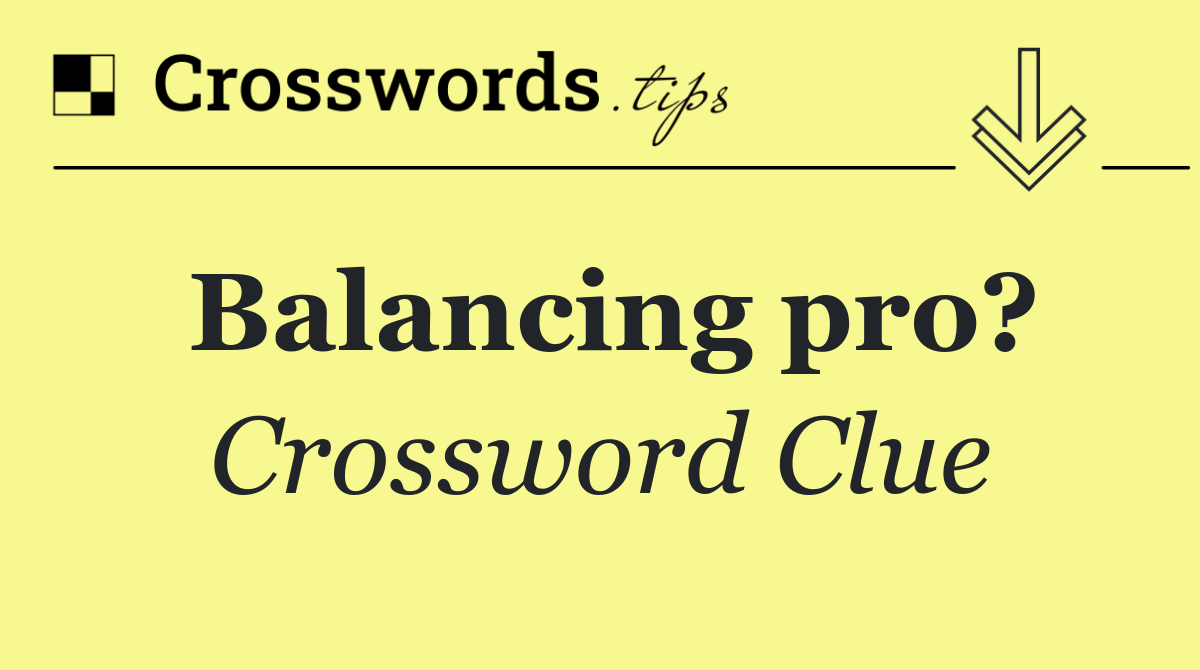 Balancing pro?