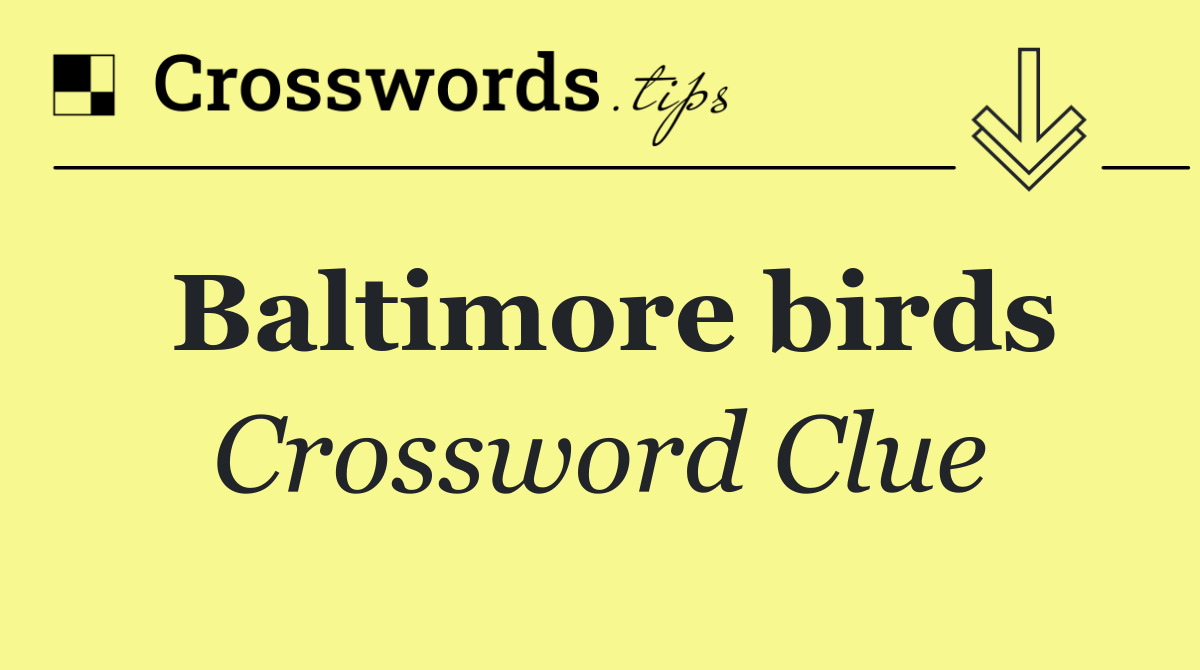 Baltimore birds