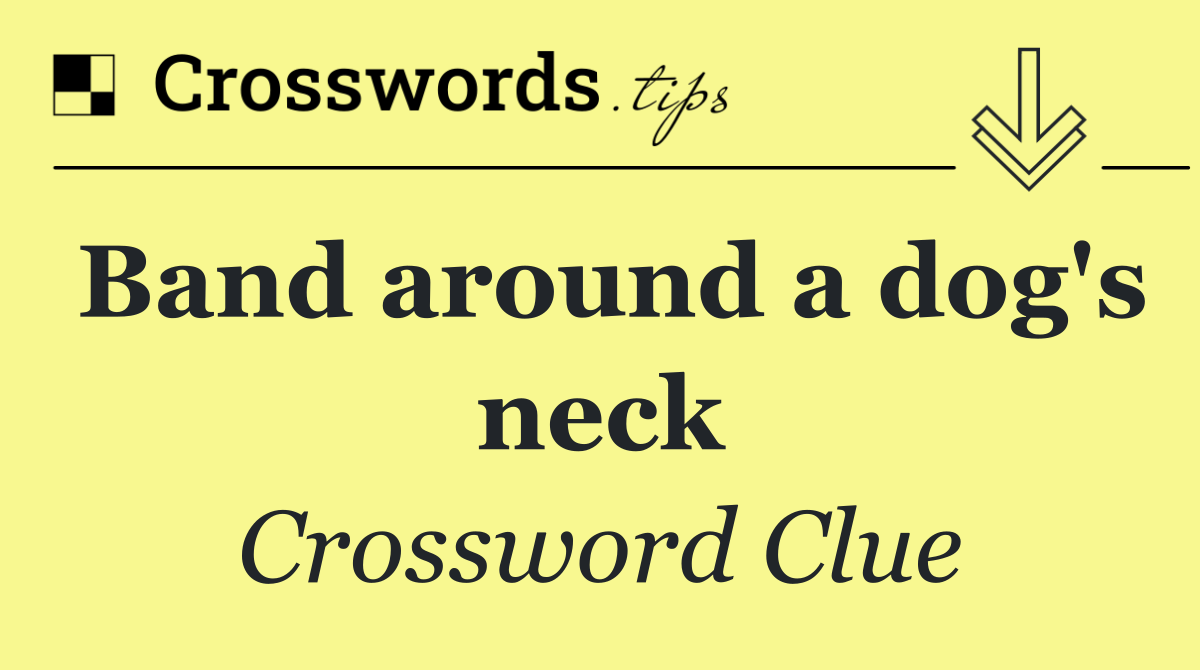 Band around a dog's neck