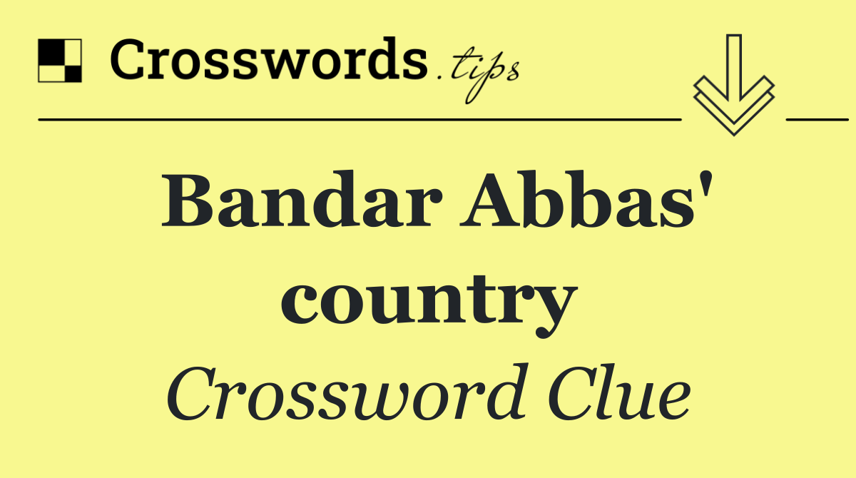 Bandar Abbas' country