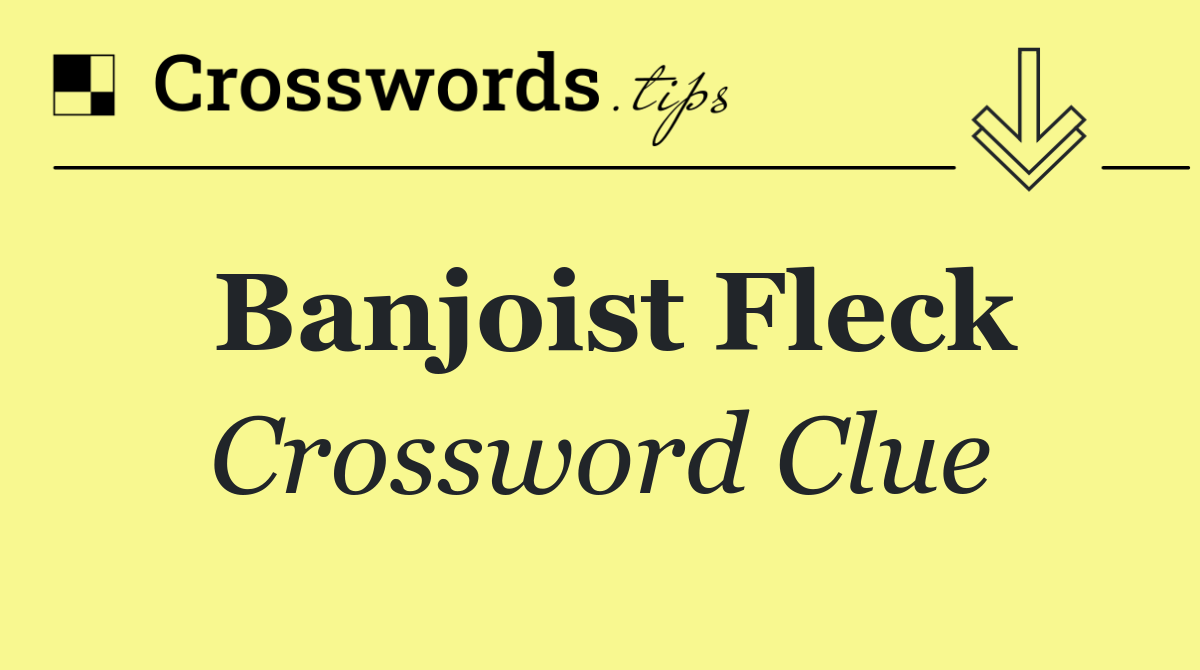 Banjoist Fleck