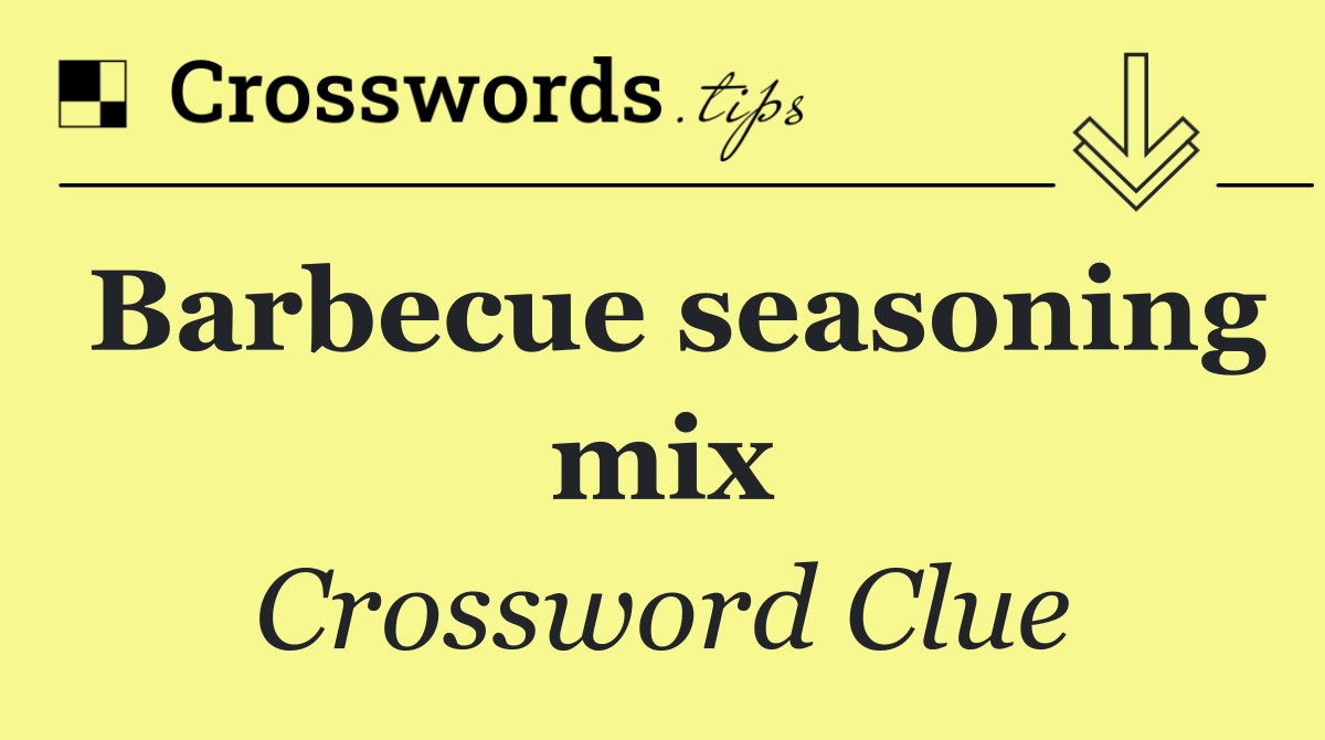 Barbecue seasoning mix