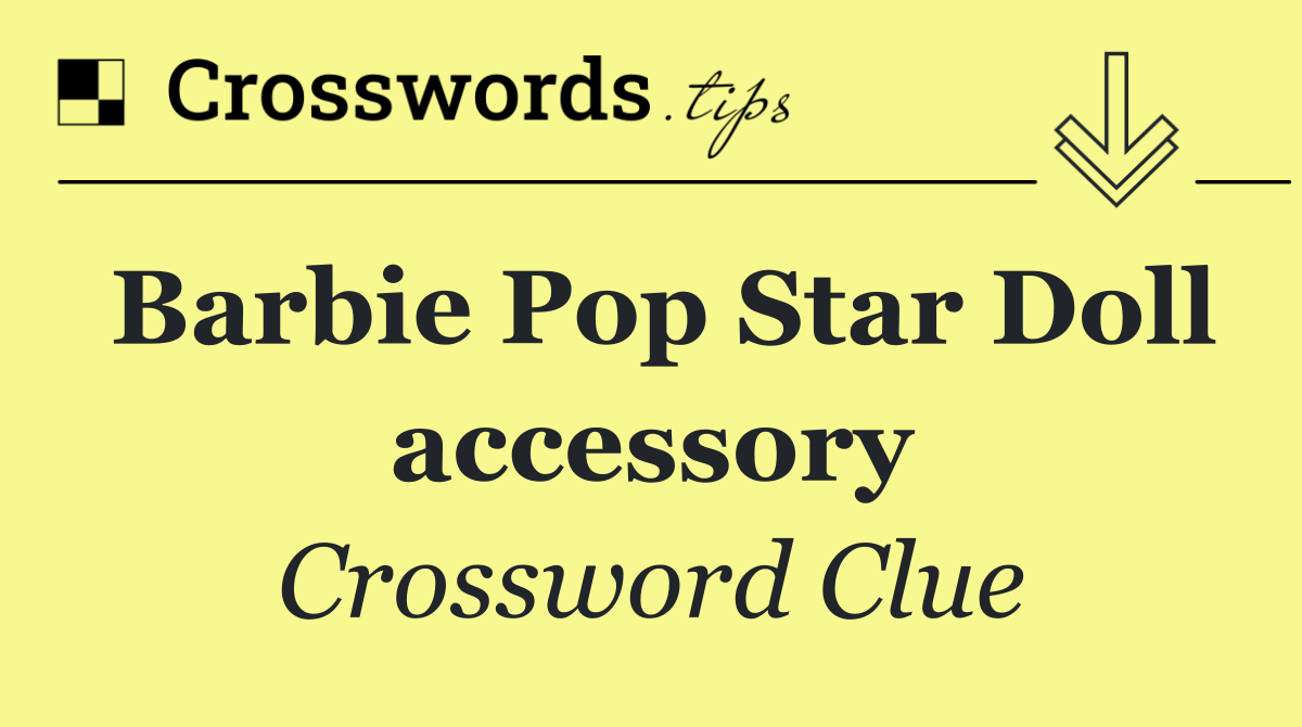 Barbie Pop Star Doll accessory