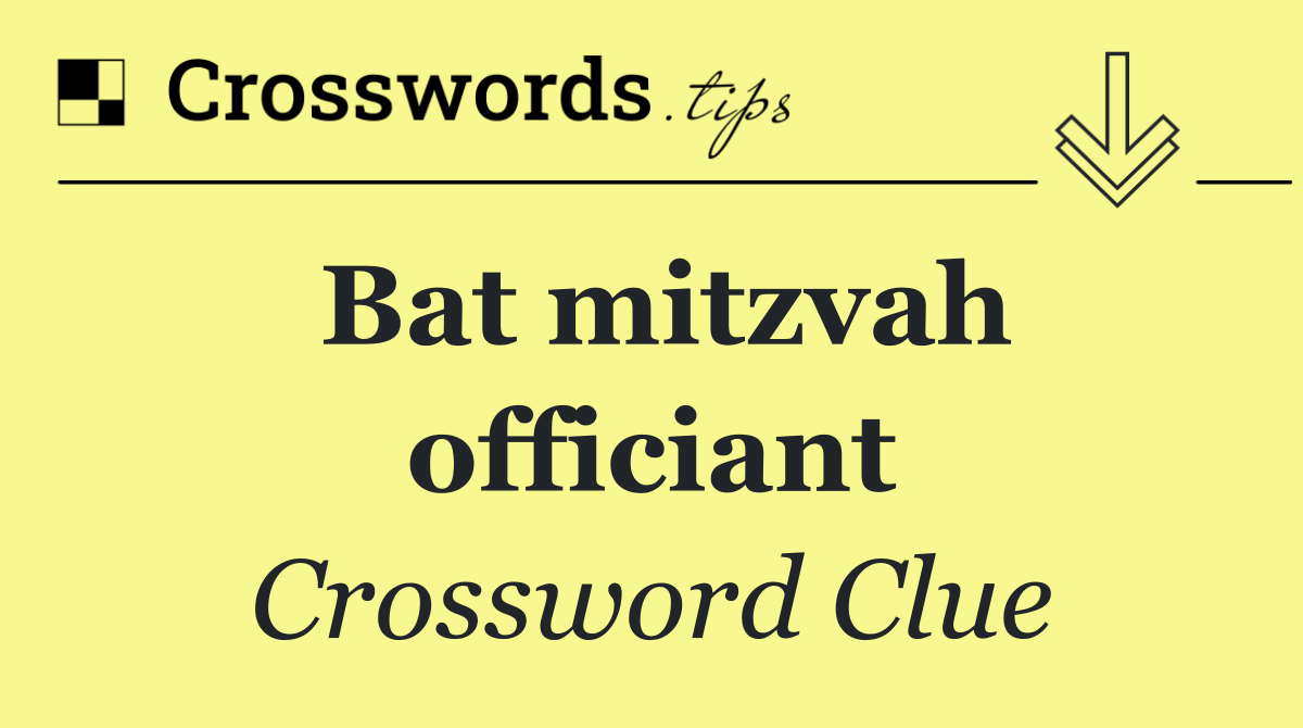 Bat mitzvah officiant