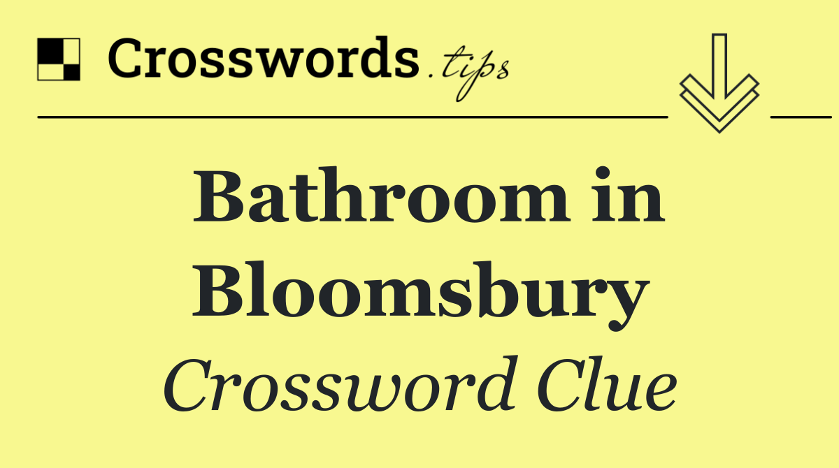 Bathroom in Bloomsbury