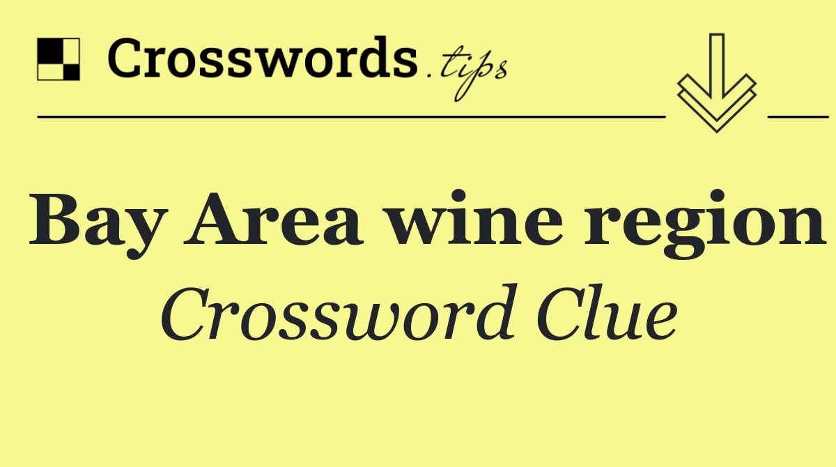 Bay Area wine region