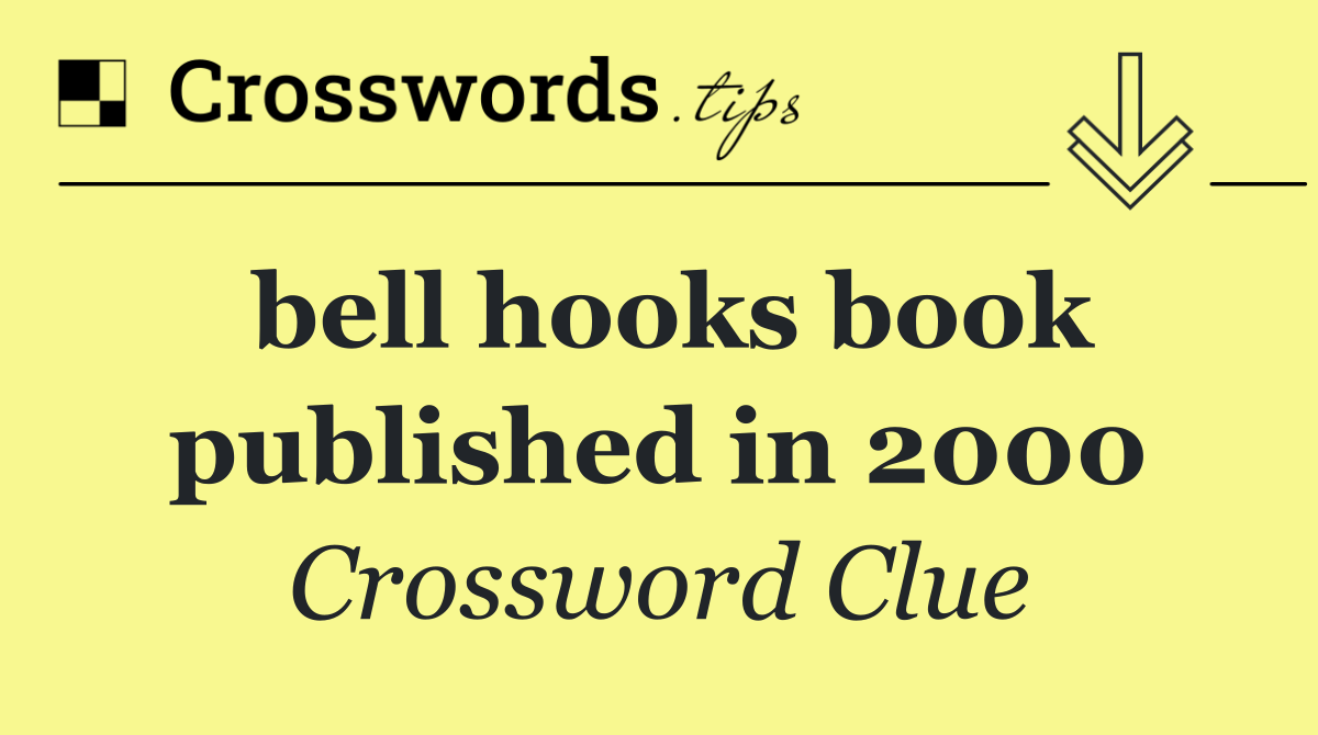 bell hooks book published in 2000