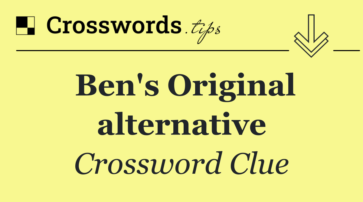 Ben's Original alternative