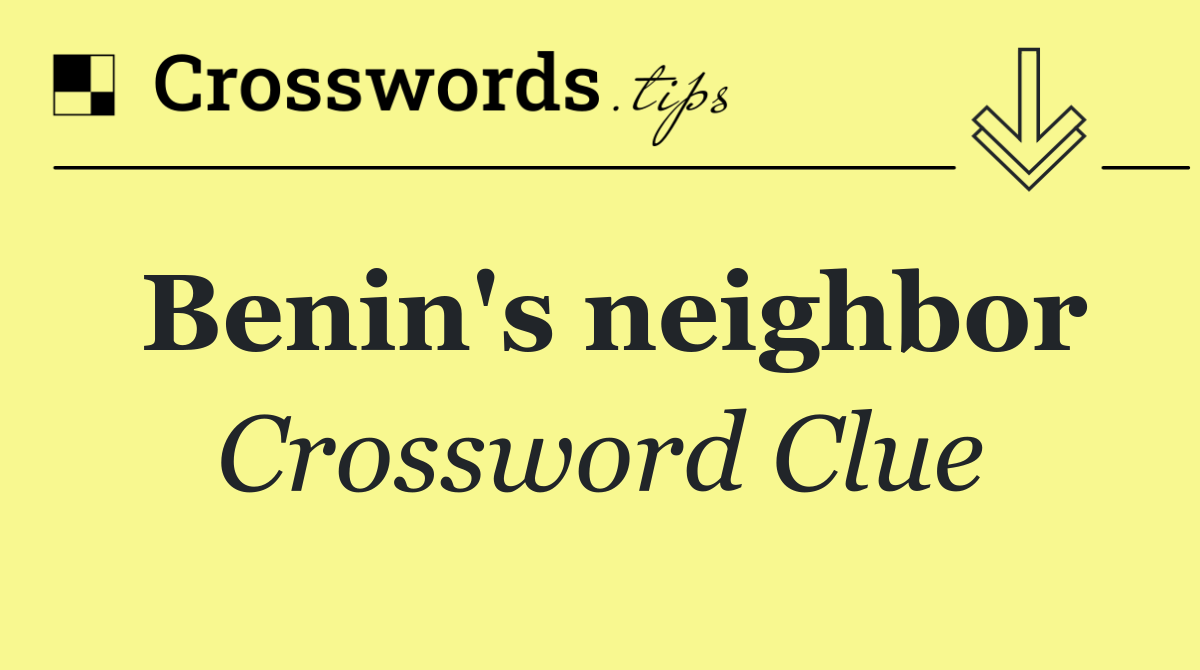 Benin's neighbor