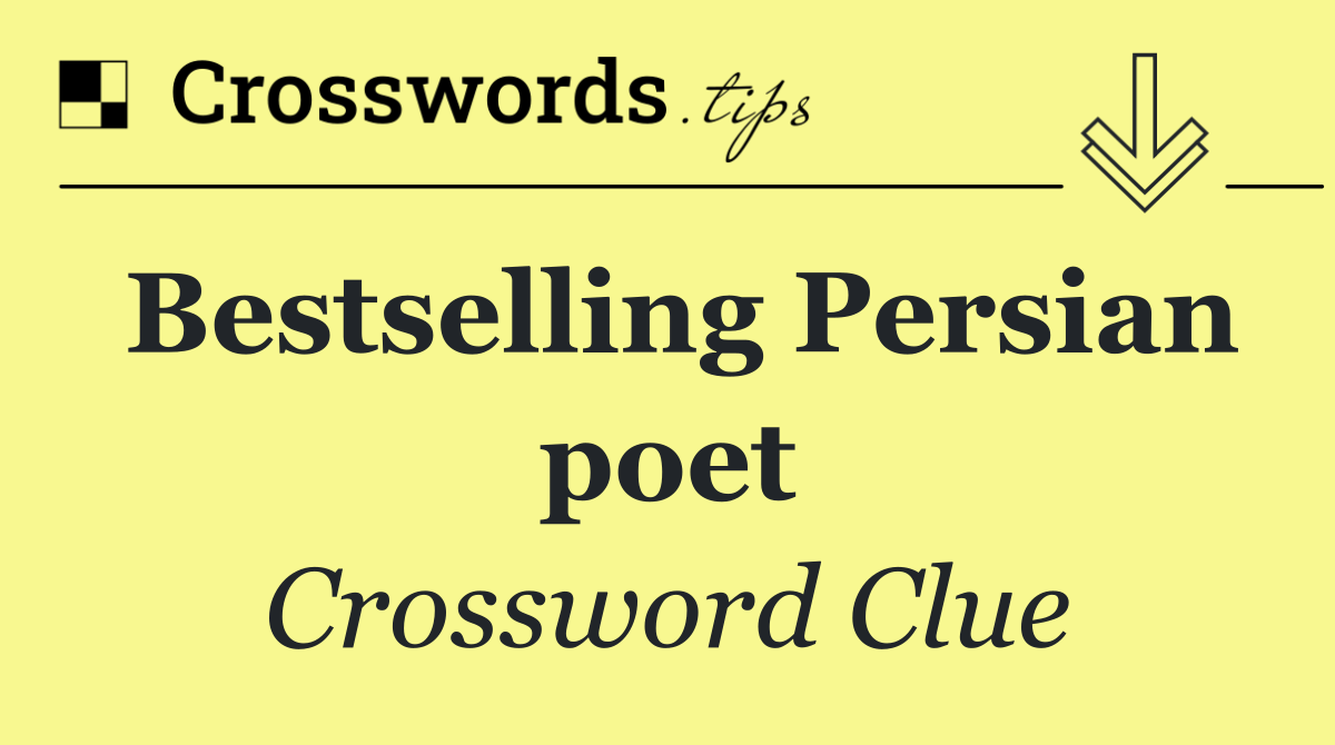 Bestselling Persian poet