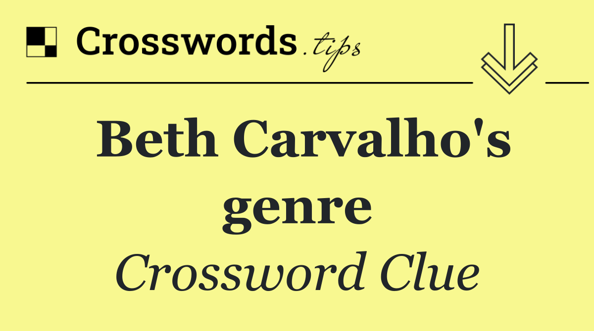 Beth Carvalho's genre