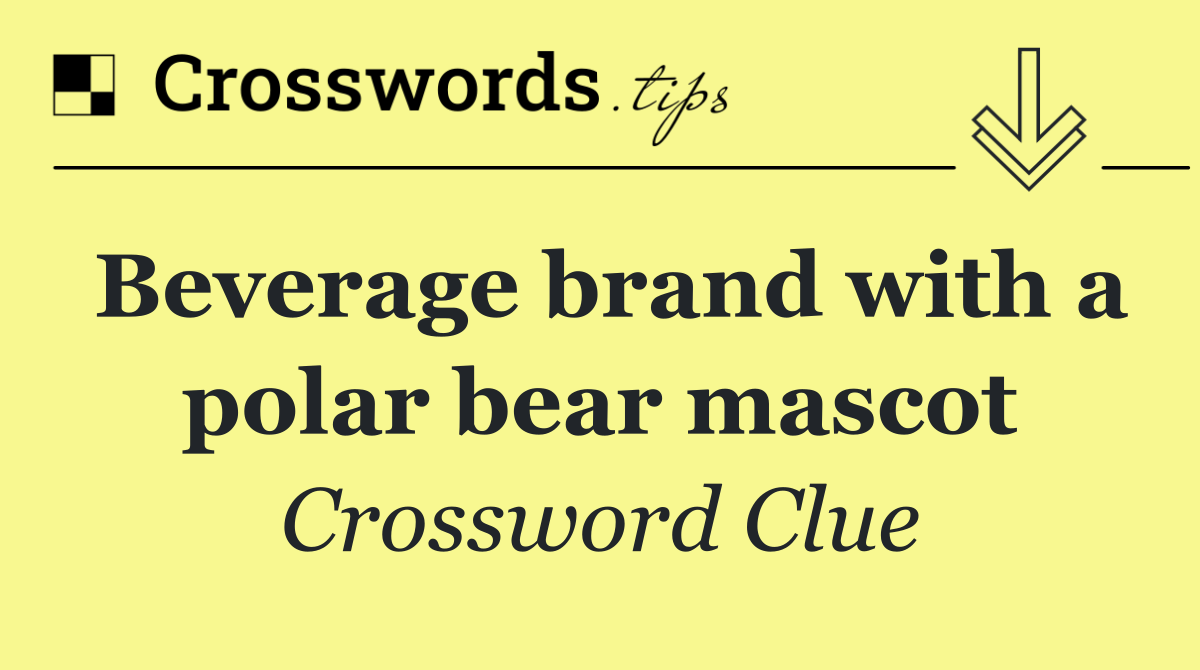 Beverage brand with a polar bear mascot