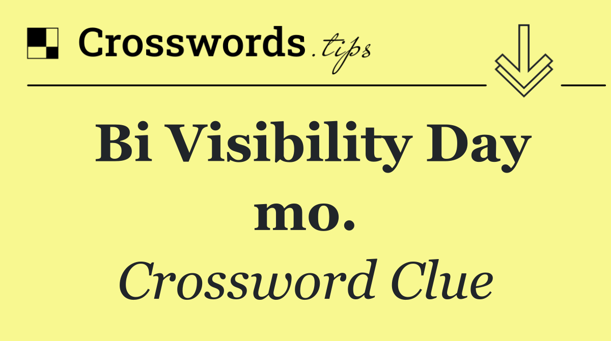 Bi Visibility Day mo.