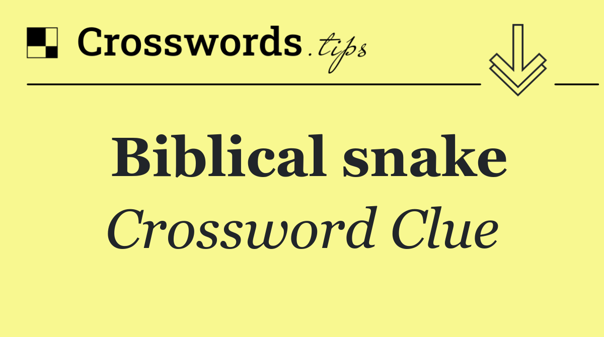 Biblical snake