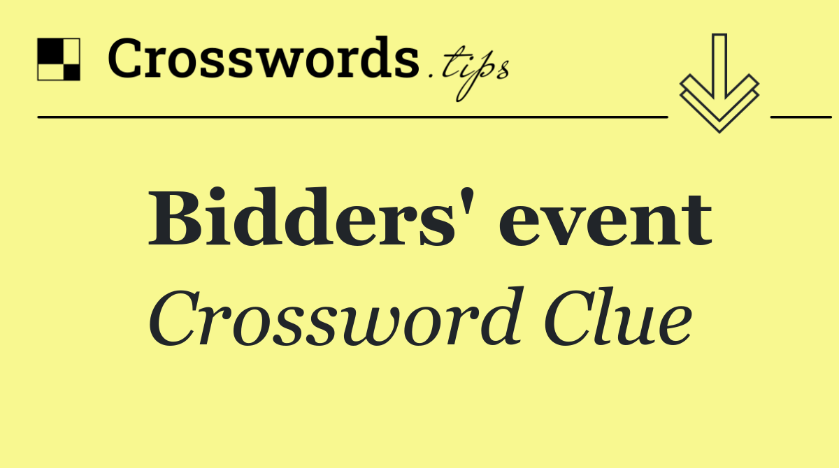 Bidders' event