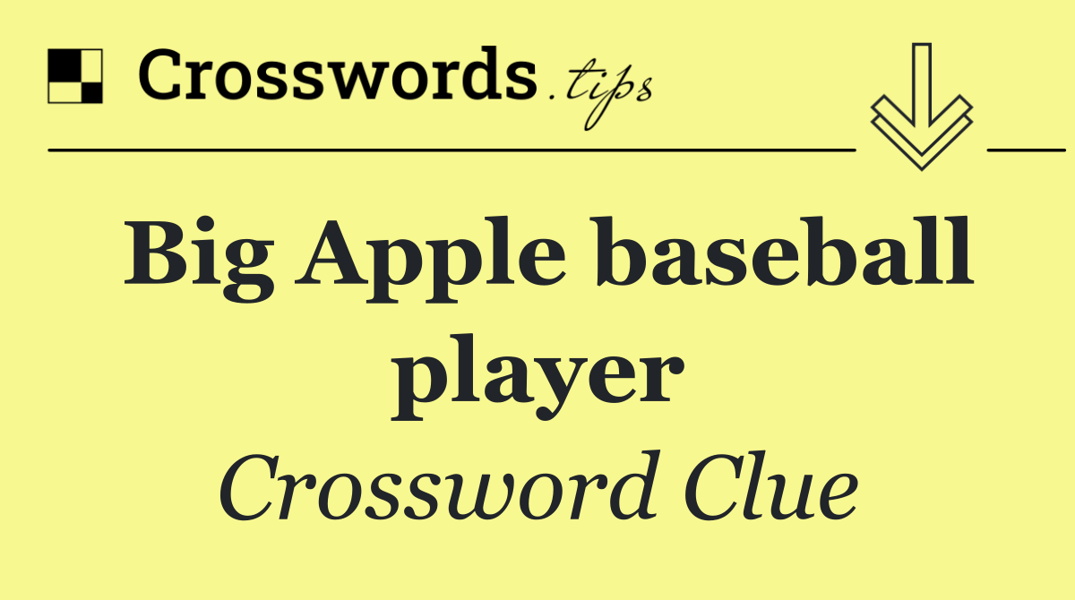 Big Apple baseball player